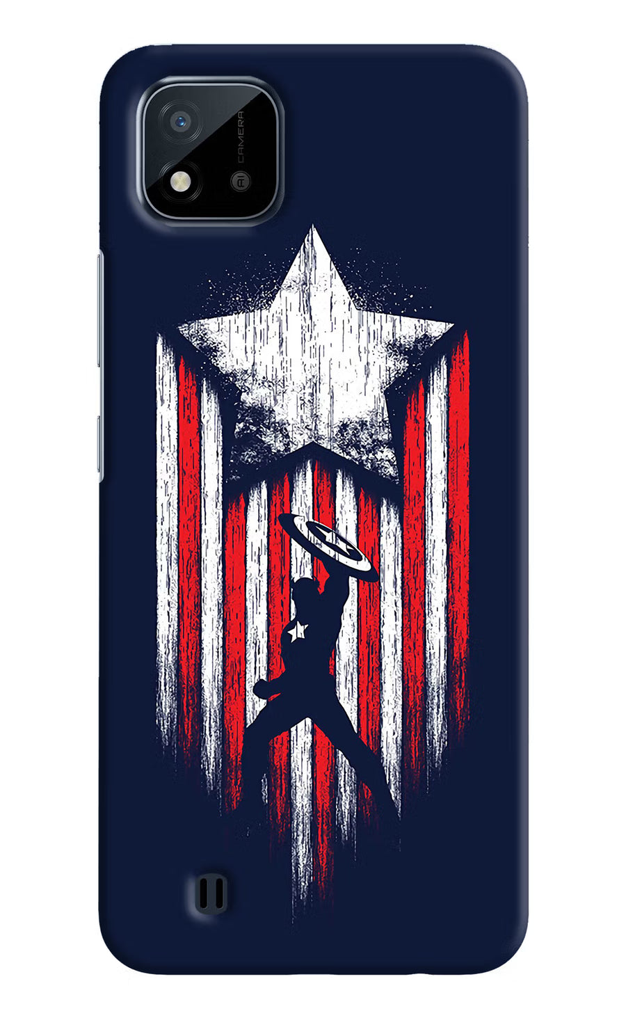 Captain America Marvel Art Realme C20 Back Cover, Hard case