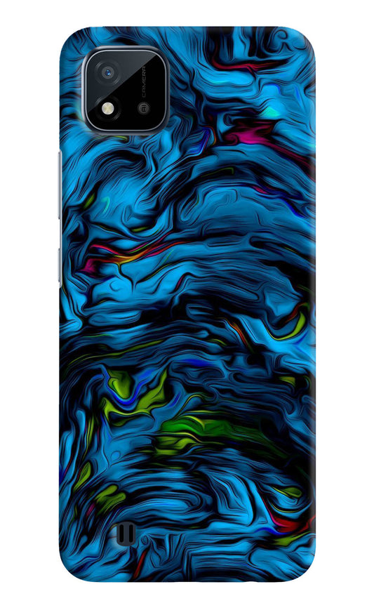 Dark Blue Abstract Realme C20 Back Cover