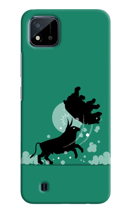 Bull Conqueror Realme C20 Hard Case Back Cover by Casekaro