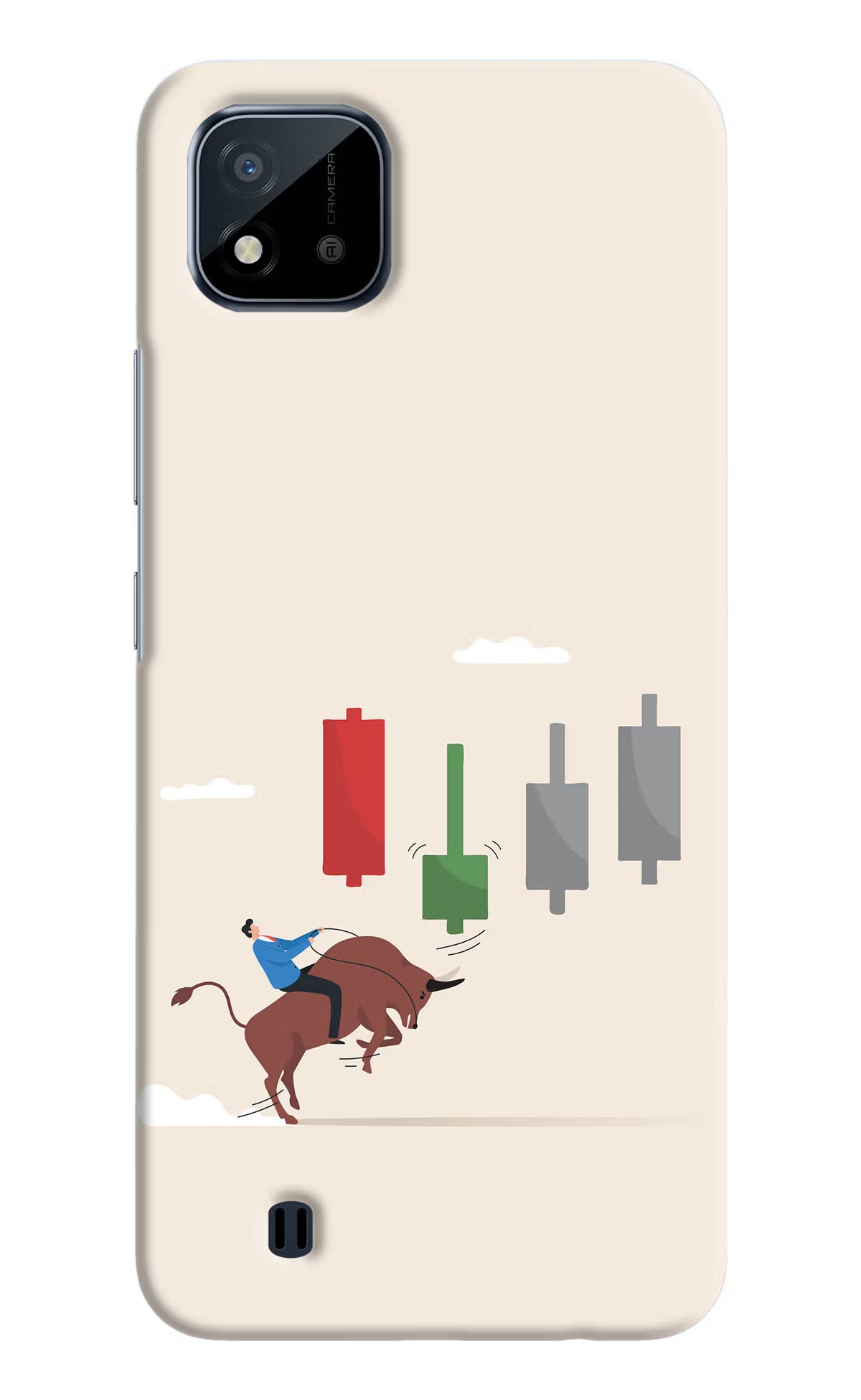 Bull Trading Momentum Realme C20 Hard Case Back Cover by Casekaro
