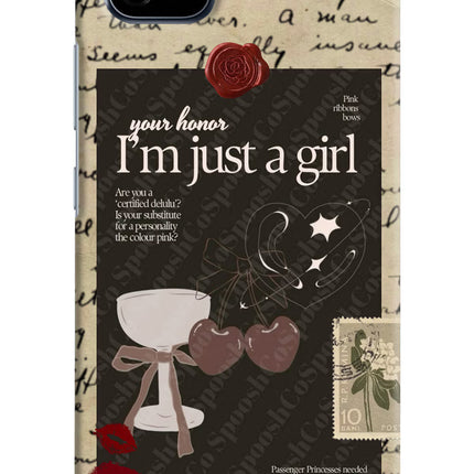 I am just a girl Realme C20 Hard Case Back Cover by Casekaro
