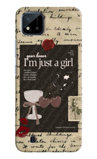 I am just a girl Realme C20 Hard Case Back Cover by Casekaro