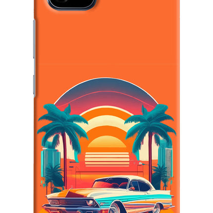 Palm Drive 80s Realme C20 Hard Case Back Cover by Casekaro