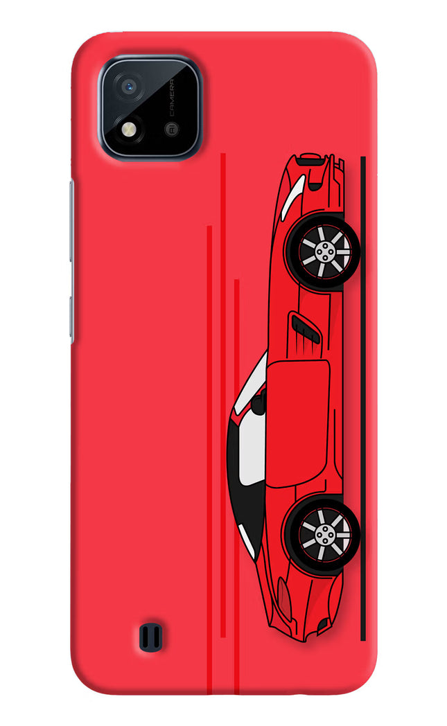 Red Velocity Realme C20 Hard Case Back Cover by Casekaro