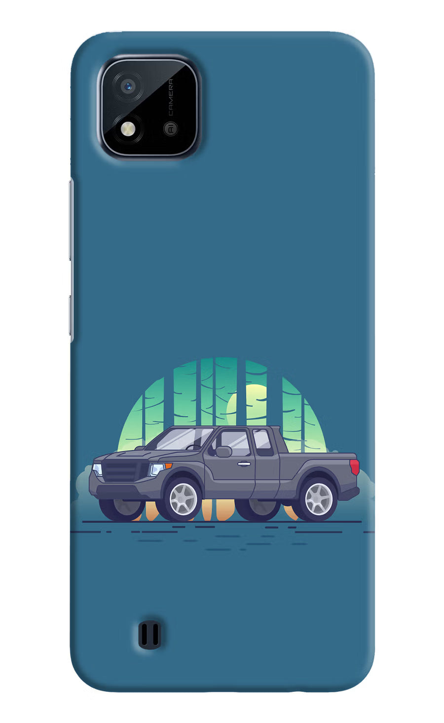 Retro Garage Vibe Realme C20 Back Cover, Hard case