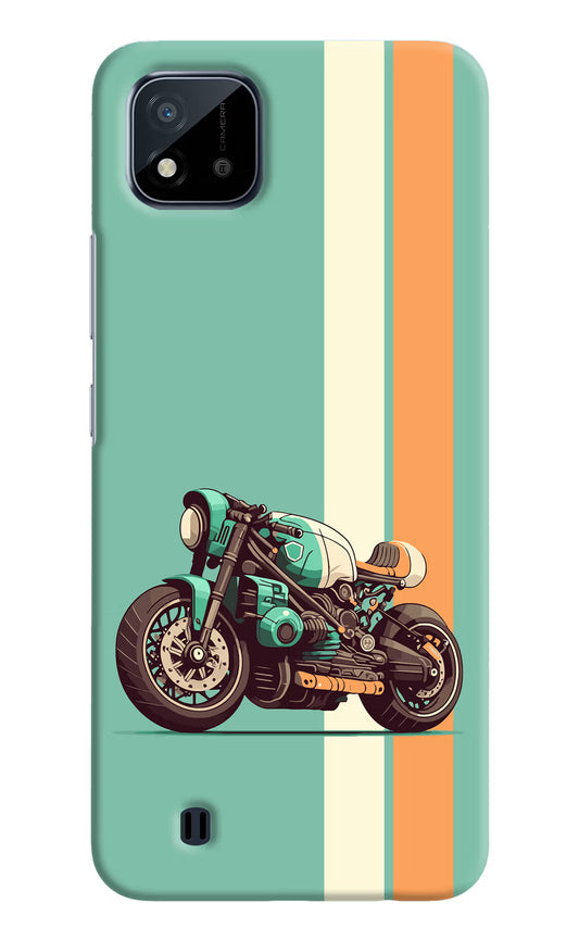 Striped Moto Drift Realme C20 Hard Case Back Cover by Casekaro