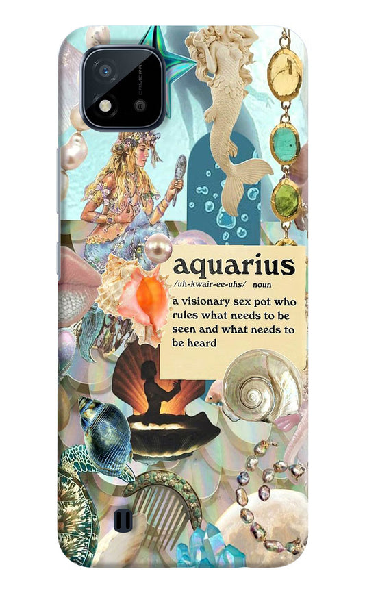 Aquarius Zodiac Realme C20 Hard Case Back Cover by Casekaro
