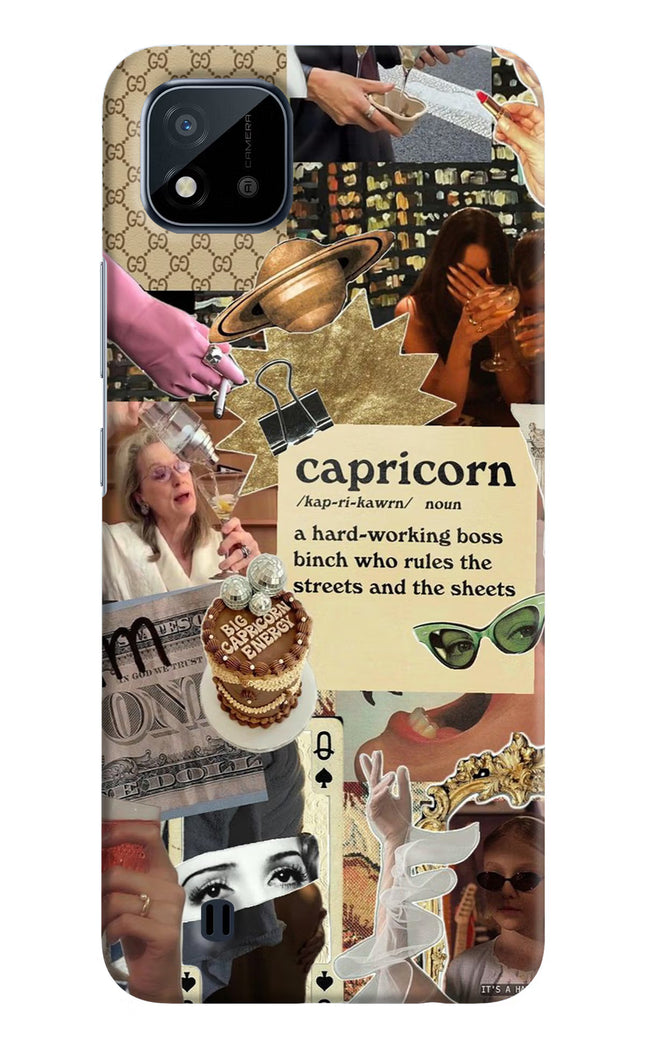 Capricorn Zodiac Realme C20 Hard Case Back Cover by Casekaro