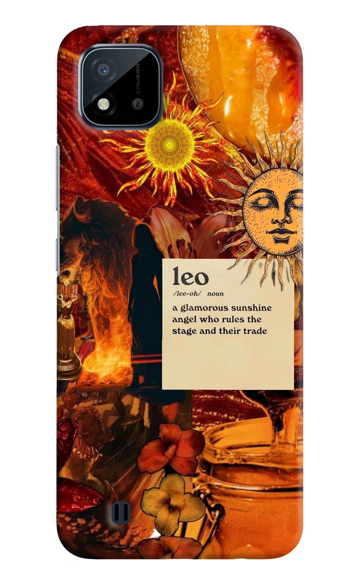 Leo Zodiac Realme C20 Hard Case Back Cover by Casekaro