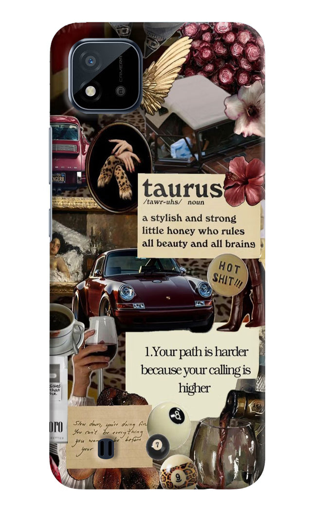 Taurus Zodiac Realme C20 Hard Case Back Cover by Casekaro