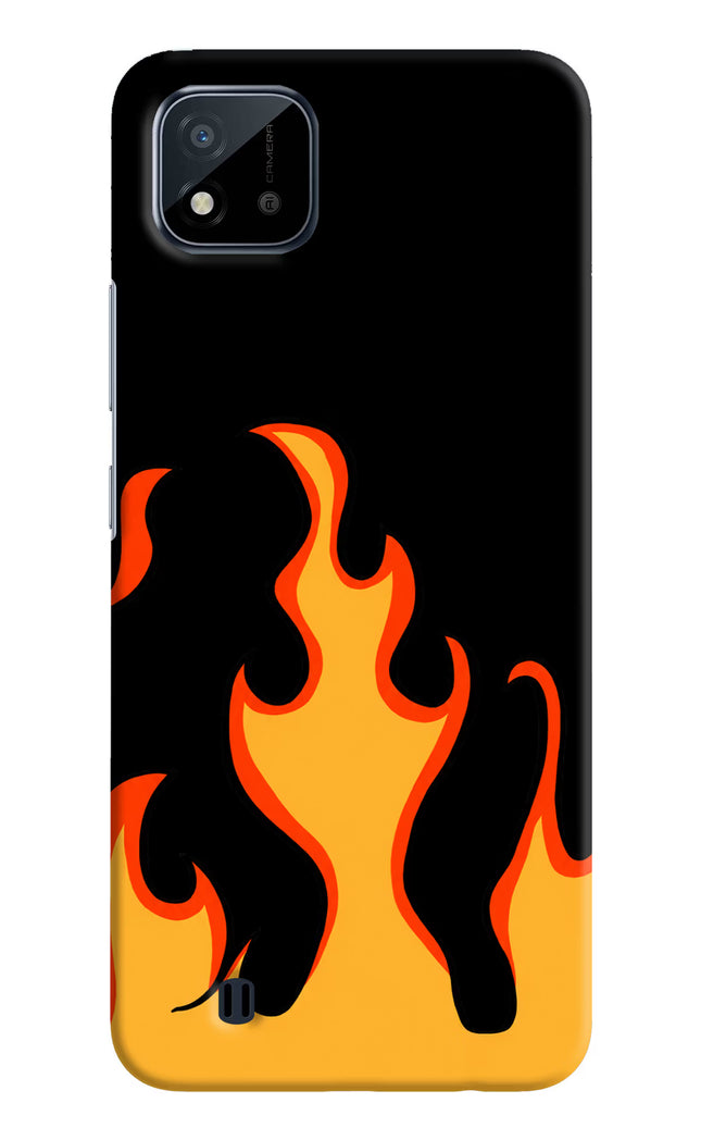 Fired Up – Black Realme C20 Hard Case Back Cover by Casekaro