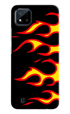 Side Sweep Flames Realme C20 Hard Case Back Cover by Casekaro