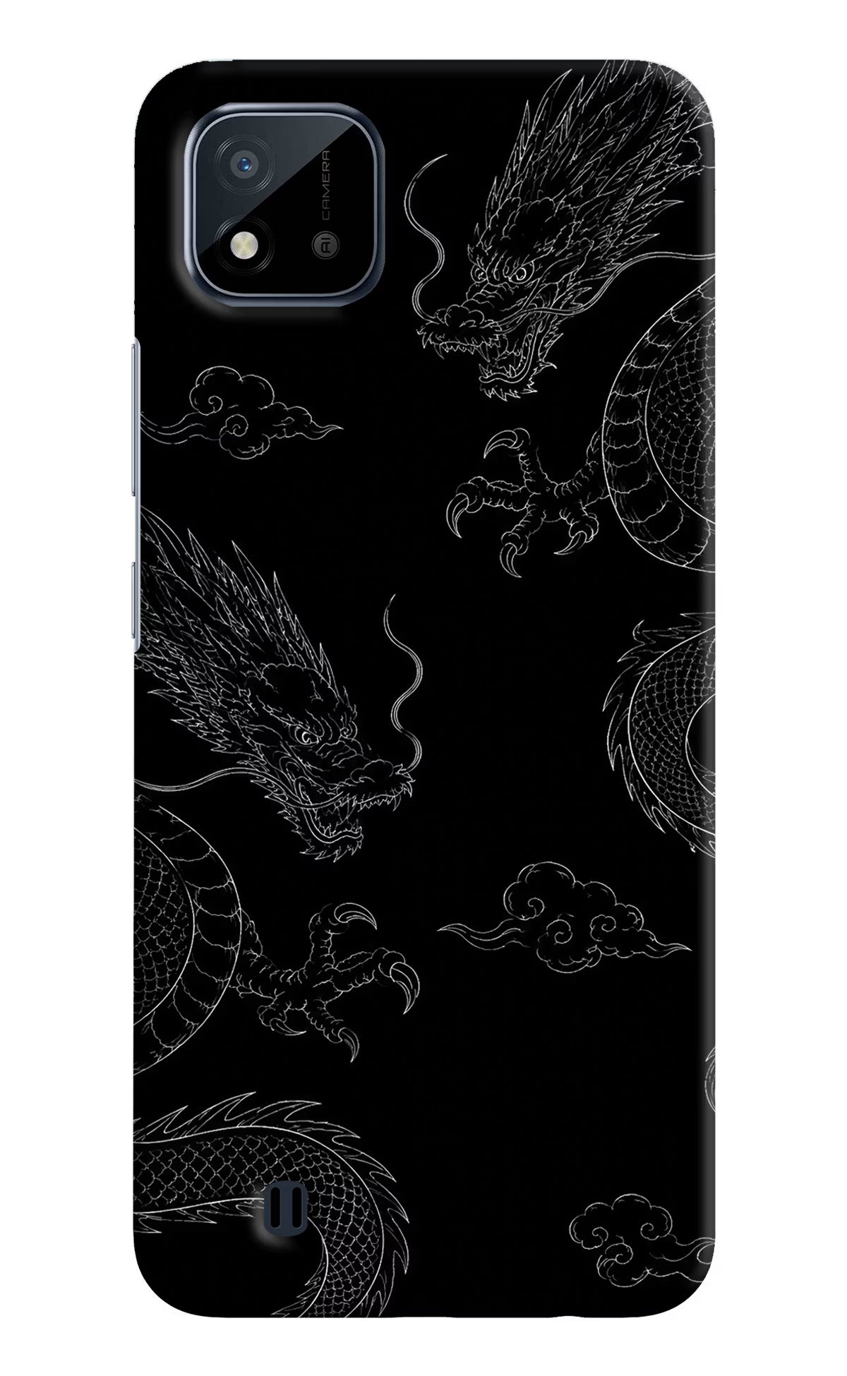 Twin Dragons Realme C20 Hard Case Back Cover by Casekaro