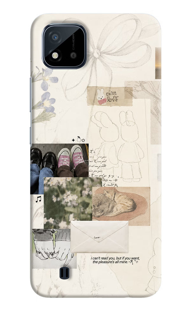 Soft Aesthetic Realme C20 Hard Case Back Cover by Casekaro