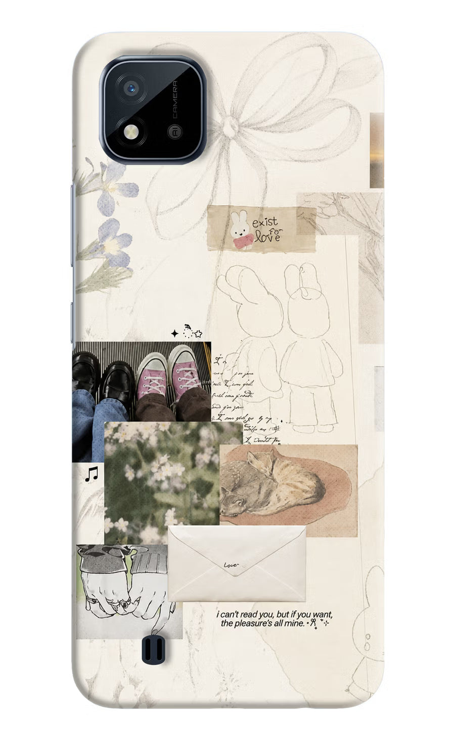 Soft Aesthetic Realme C20 Back Cover, Hard case