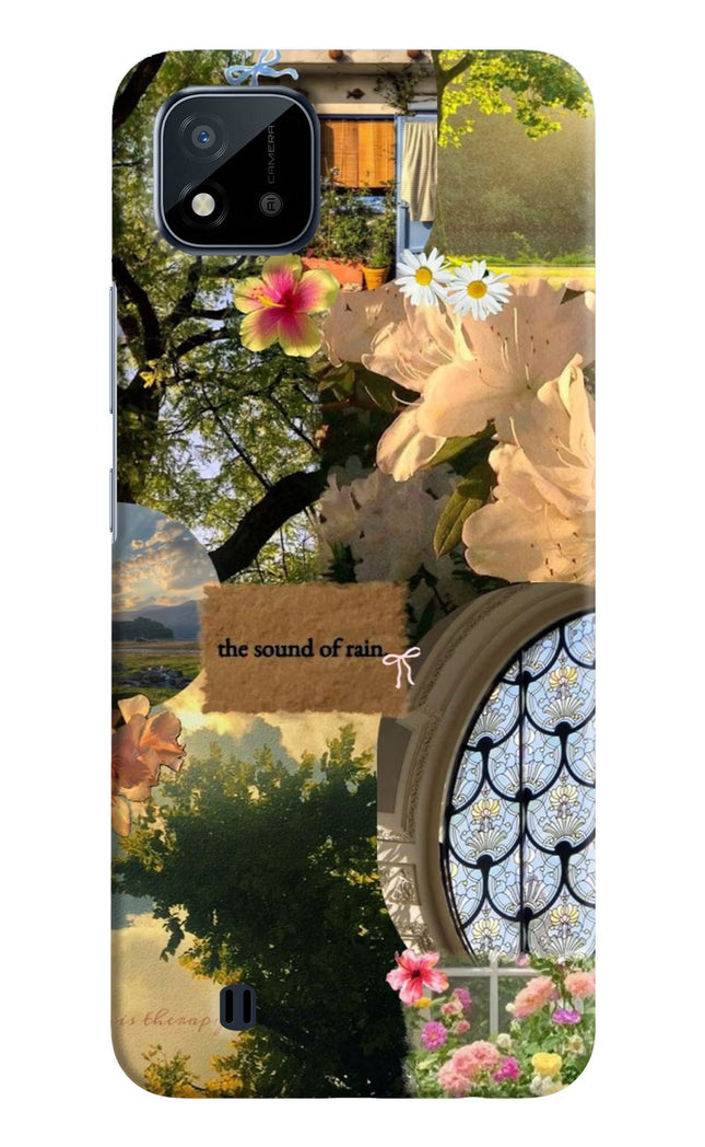Rain Realme C20 Hard Case Back Cover by Casekaro