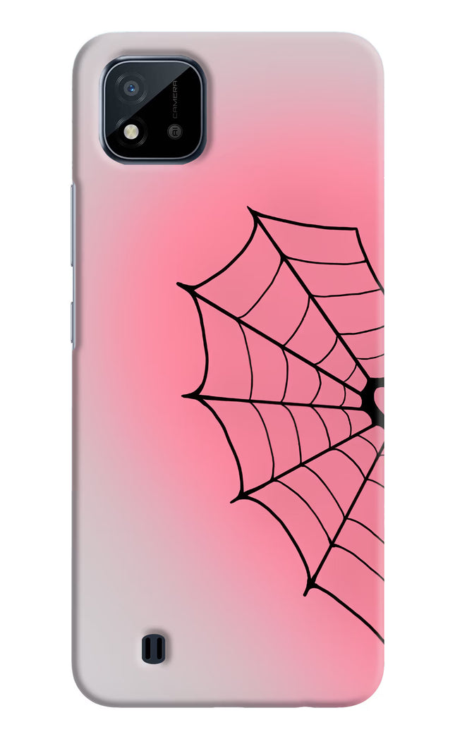 Pink Web Realme C20 Hard Case Back Cover by Casekaro