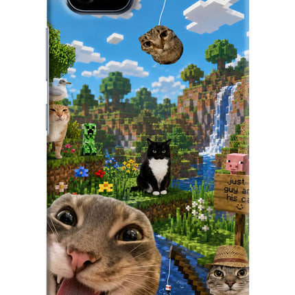 Minecraft Cat Chaos Realme C20 Hard Case Back Cover by Casekaro