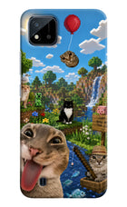 Minecraft Cat Chaos Realme C20 Hard Case Back Cover by Casekaro