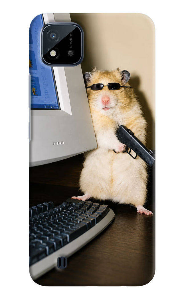 Hacker Hamster Realme C20 Hard Case Back Cover by Casekaro