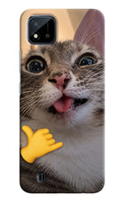 Silly Cat Call Realme C20 Hard Case Back Cover by Casekaro