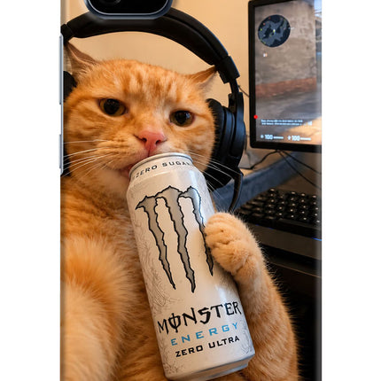 Gamer Cat Energy Realme C20 Hard Case Back Cover by Casekaro