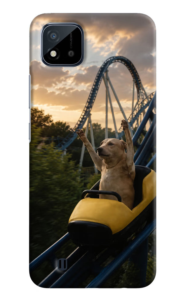 Rollercoaster Dog Realme C20 Hard Case Back Cover by Casekaro