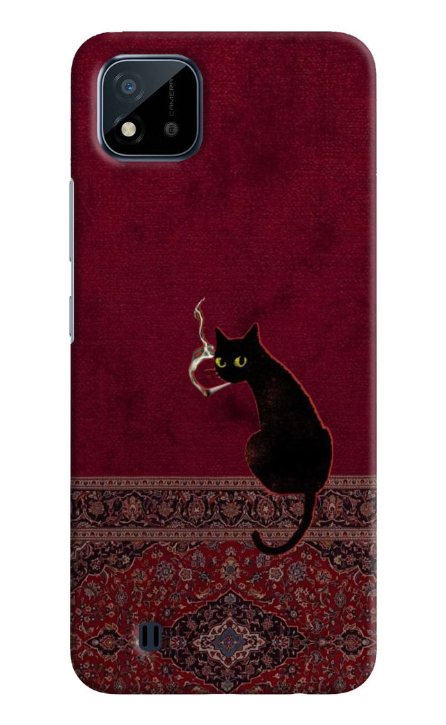 Midnight Cat Realme C20 Hard Case Back Cover by Casekaro