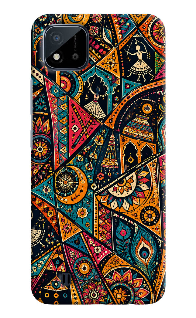 Folk Print Realme C20 Hard Case Back Cover by Casekaro