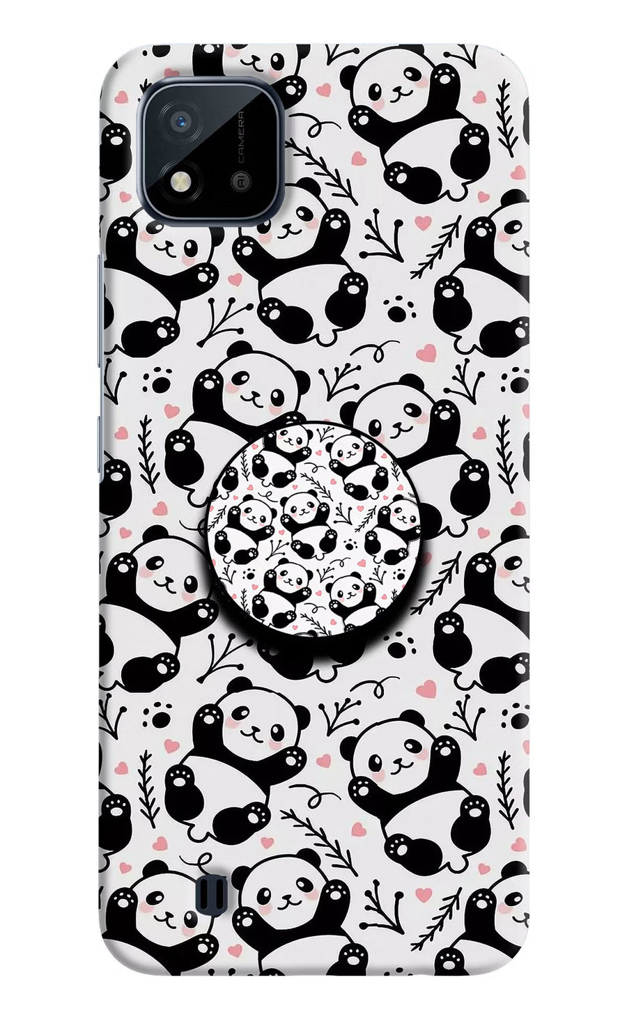 Cute Panda Realme C20 Pop Case, Hard case