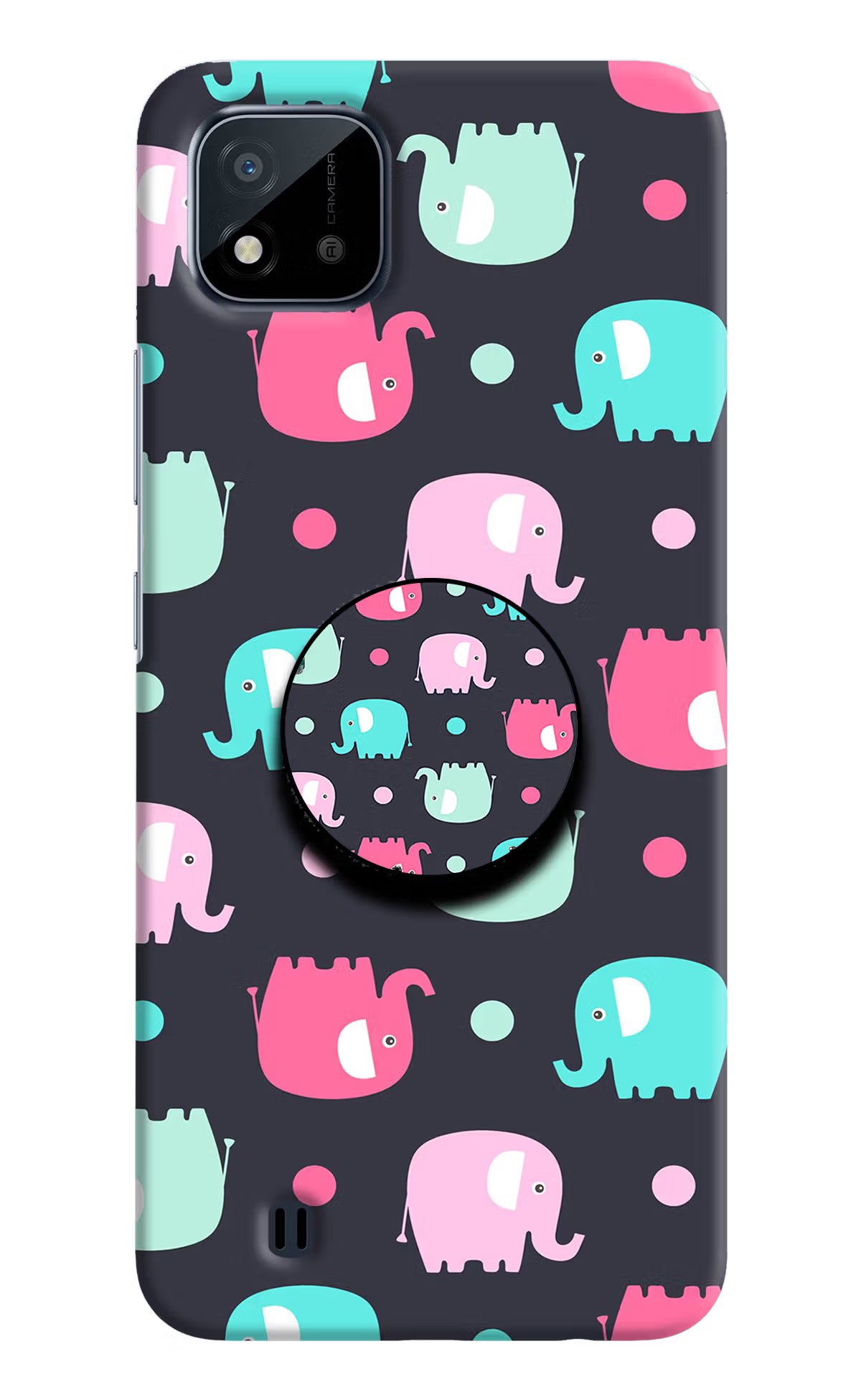 Baby Elephants Realme C20 Pop Case by Casekaro