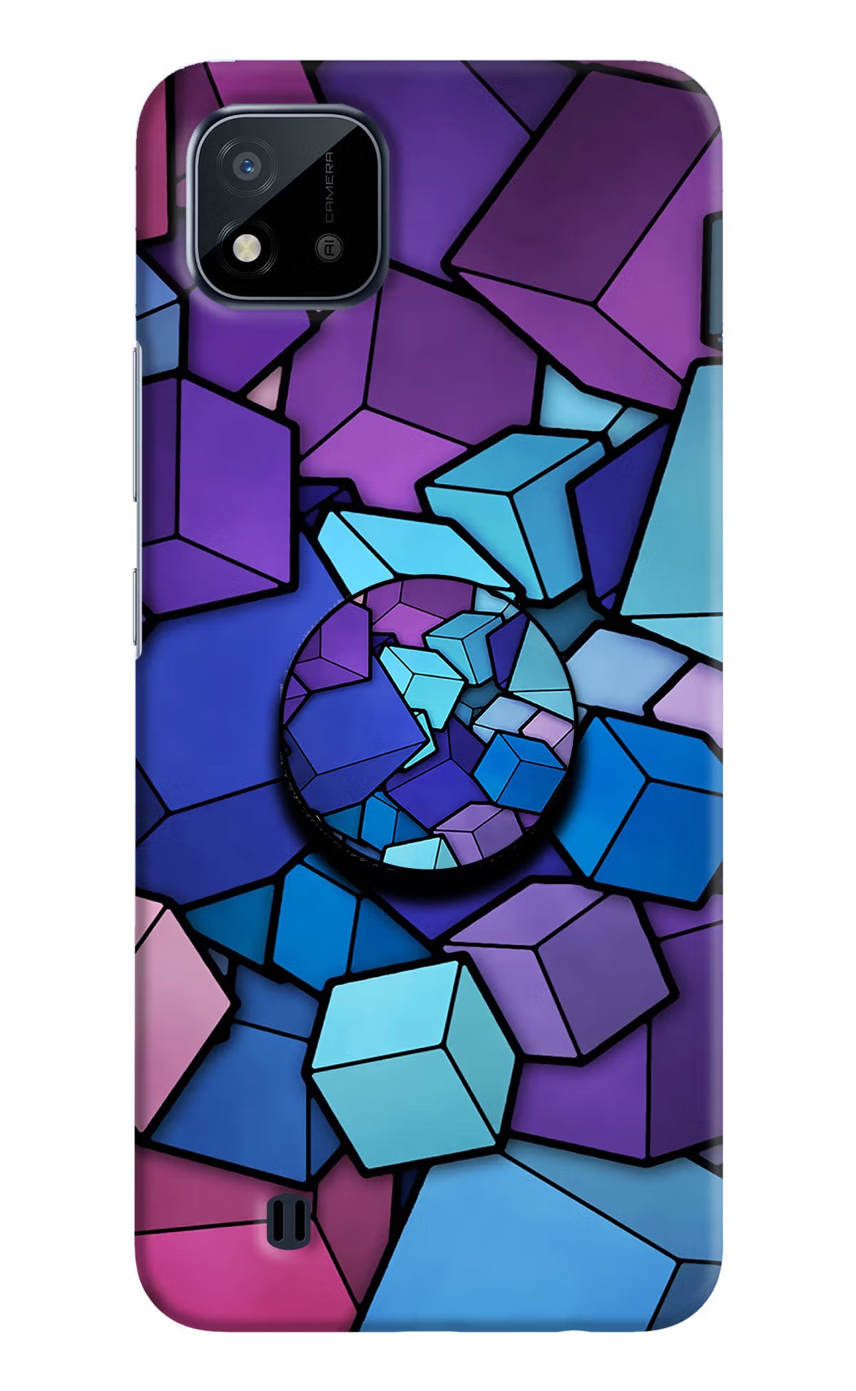 Cubic Abstract Realme C20 Pop Case by Casekaro