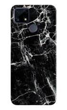Black Marble Texture Realme C25/C25s Hard Case Back Cover by Casekaro