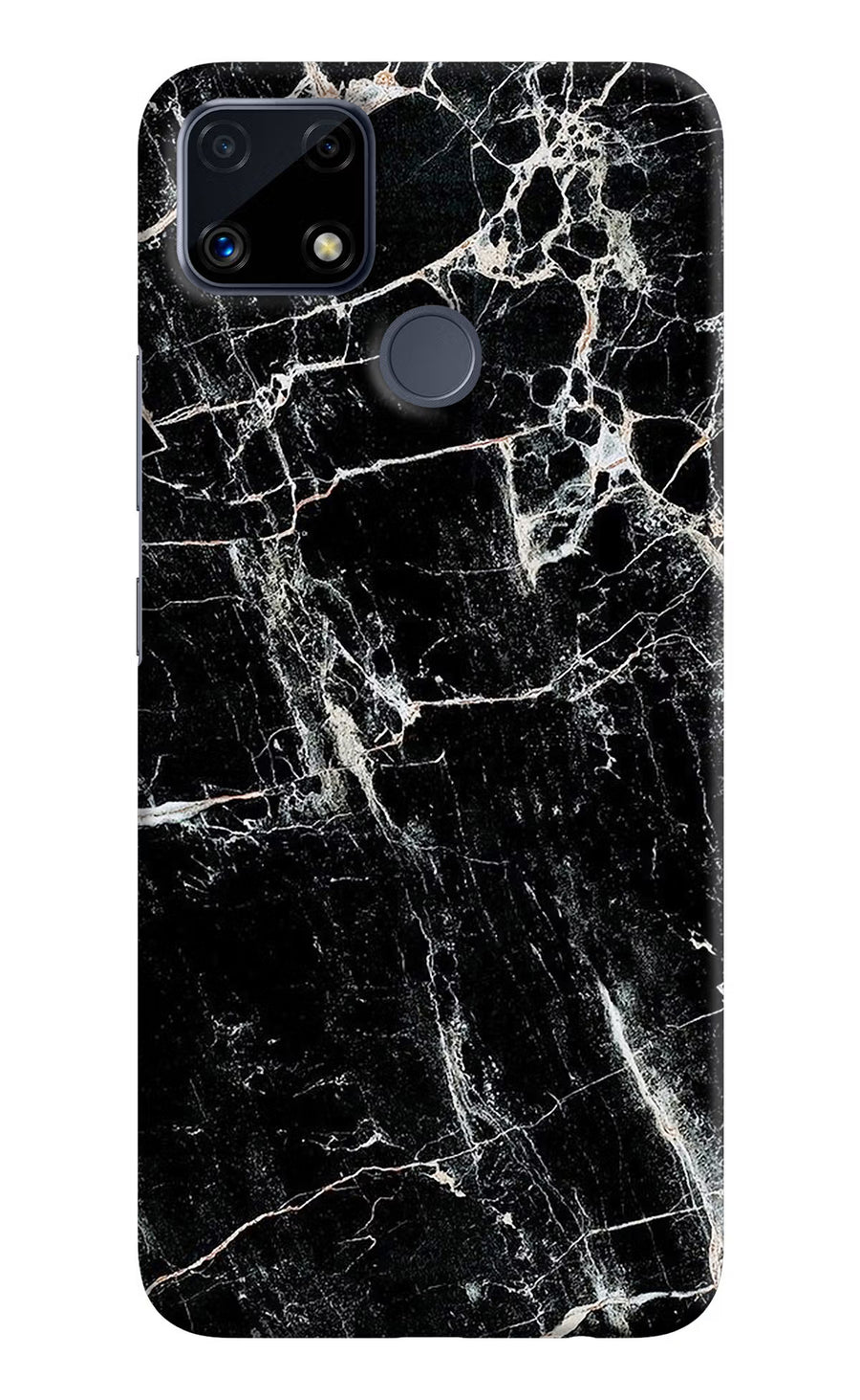 Black Marble Texture Realme C25/C25s Back Cover, Hard case