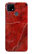 Red Marble Design Realme C25/C25s Hard Case Back Cover by Casekaro