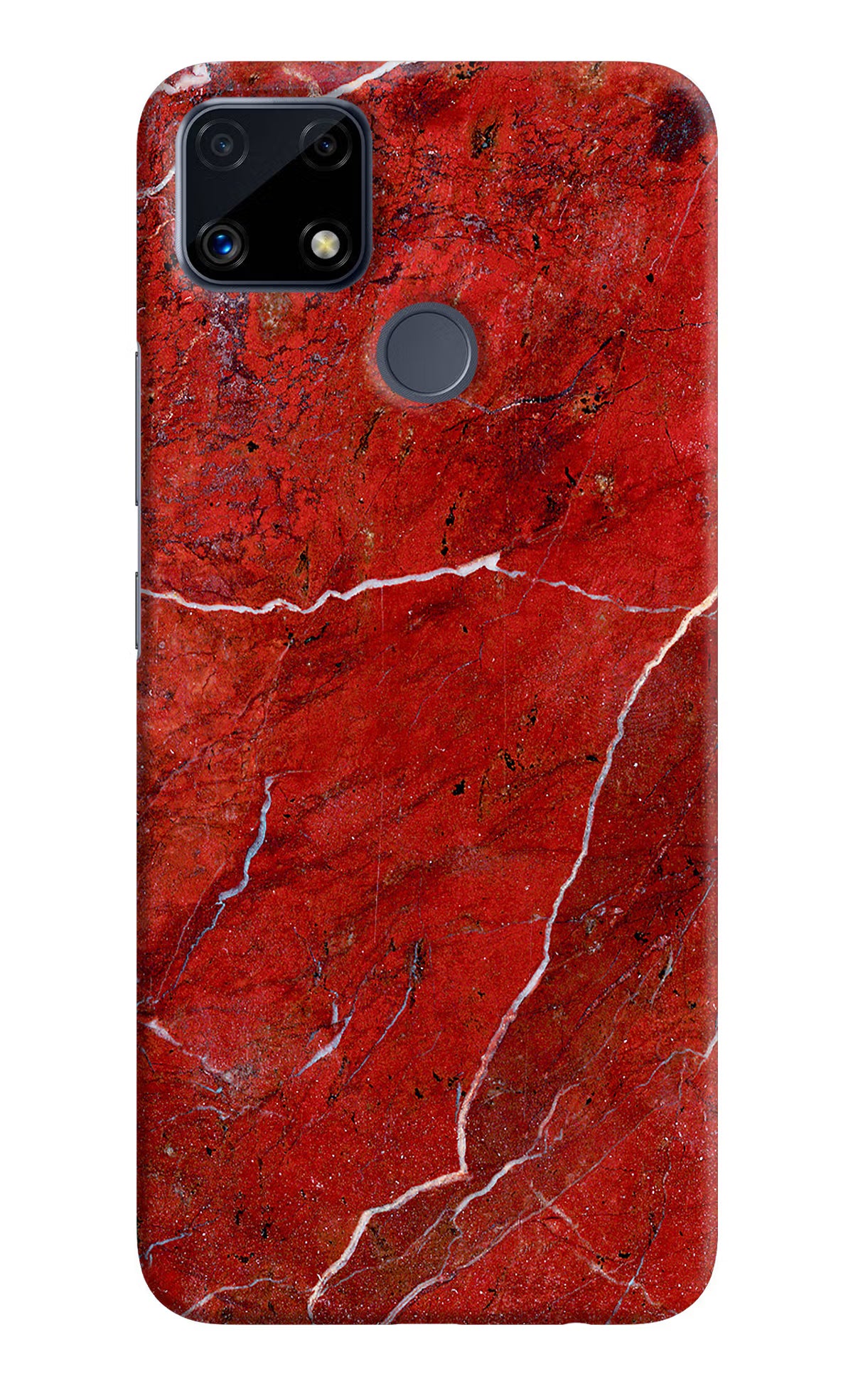 Red Marble Design Realme C25/C25s Hard Case Back Cover by Casekaro