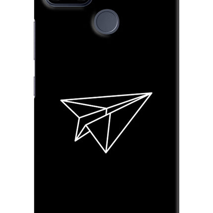 Paper Plane White Realme C25/C25s Hard Case Back Cover by Casekaro