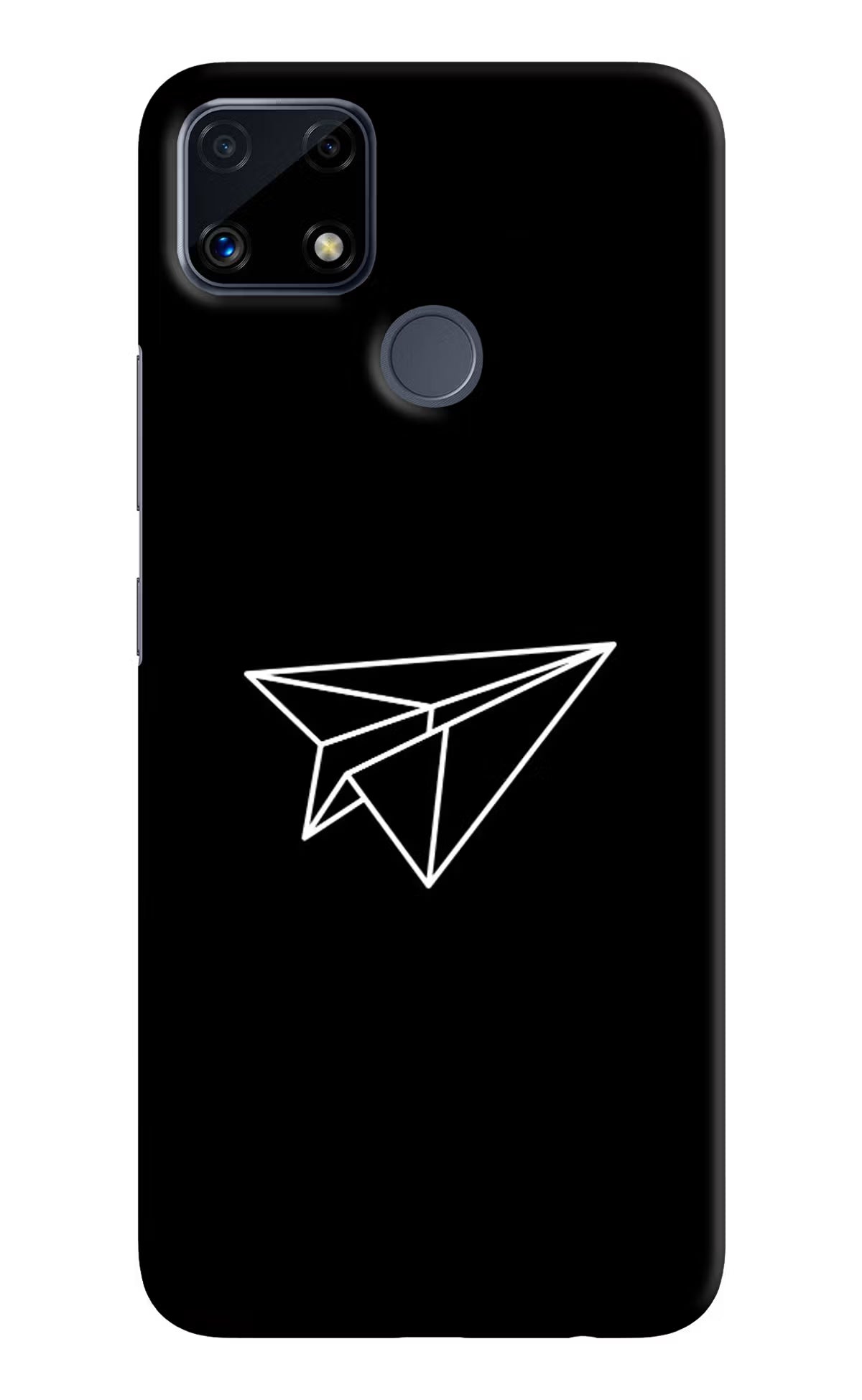 Paper Plane White Realme C25/C25s Hard Case Back Cover by Casekaro