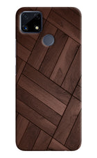 Wooden Texture Design Realme C25/C25s Hard Case Back Cover by Casekaro