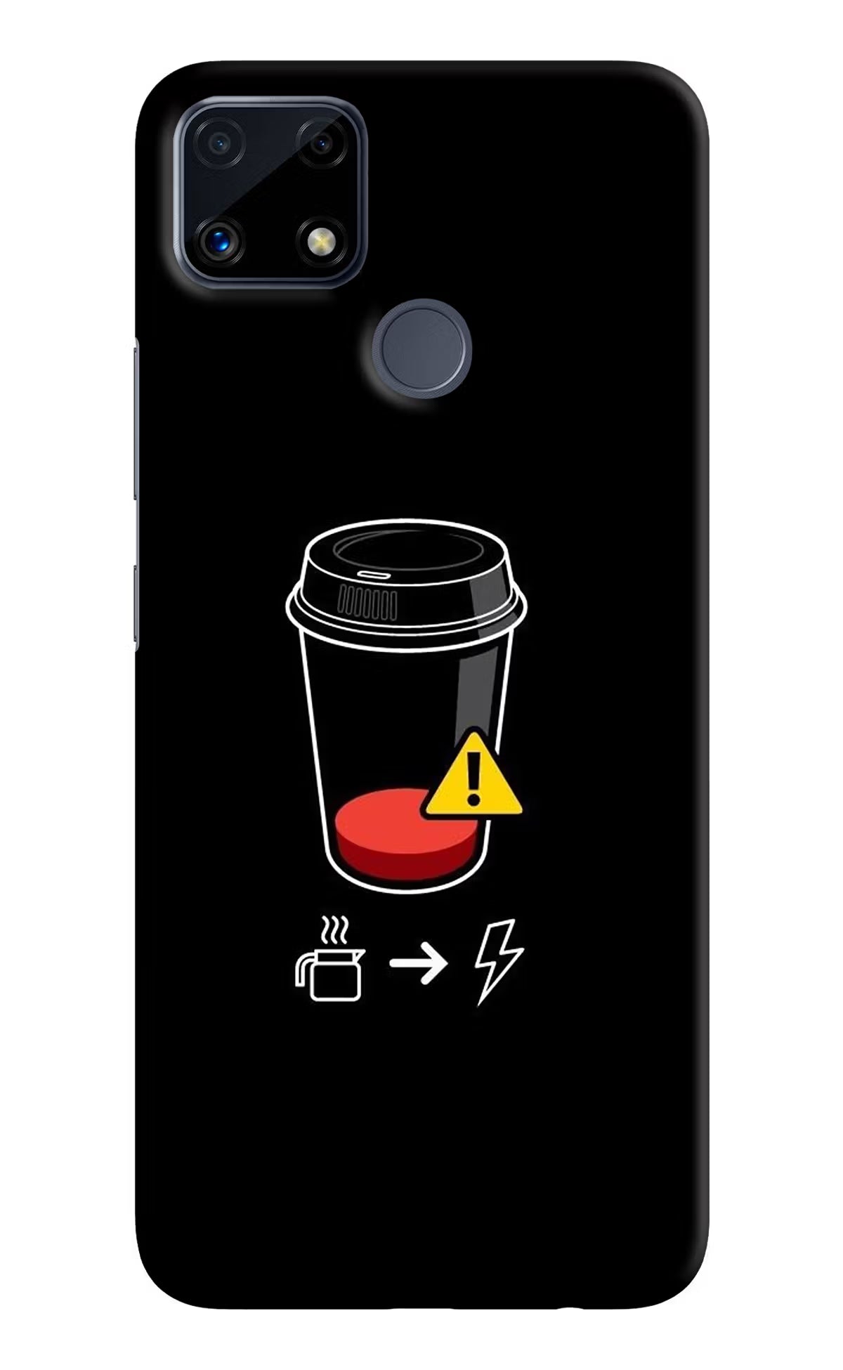 Coffee Realme C25/C25s Hard Case Back Cover by Casekaro