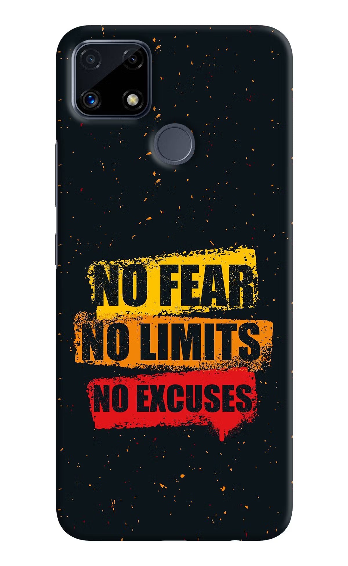 No Fear No Limits No Excuse Realme C25/C25s Hard Case Back Cover by Casekaro