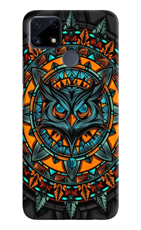Angry Owl Art Realme C25/C25s Back Cover