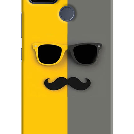 Sunglasses with Mustache Realme C25/C25s Hard Case Back Cover by Casekaro