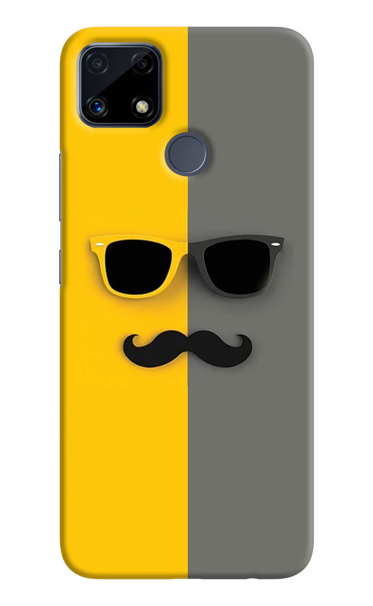 Sunglasses with Mustache Realme C25/C25s Hard Case Back Cover by Casekaro
