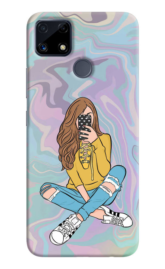 Selfie Girl Realme C25/C25s Hard Case Back Cover by Casekaro