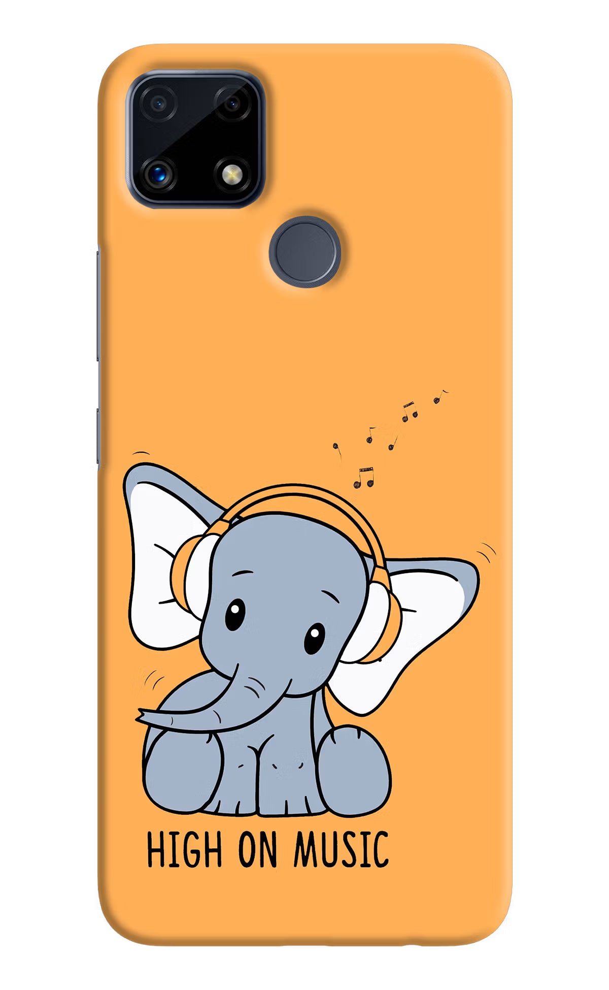 High On Music Realme C25/C25s Hard Case Back Cover by Casekaro