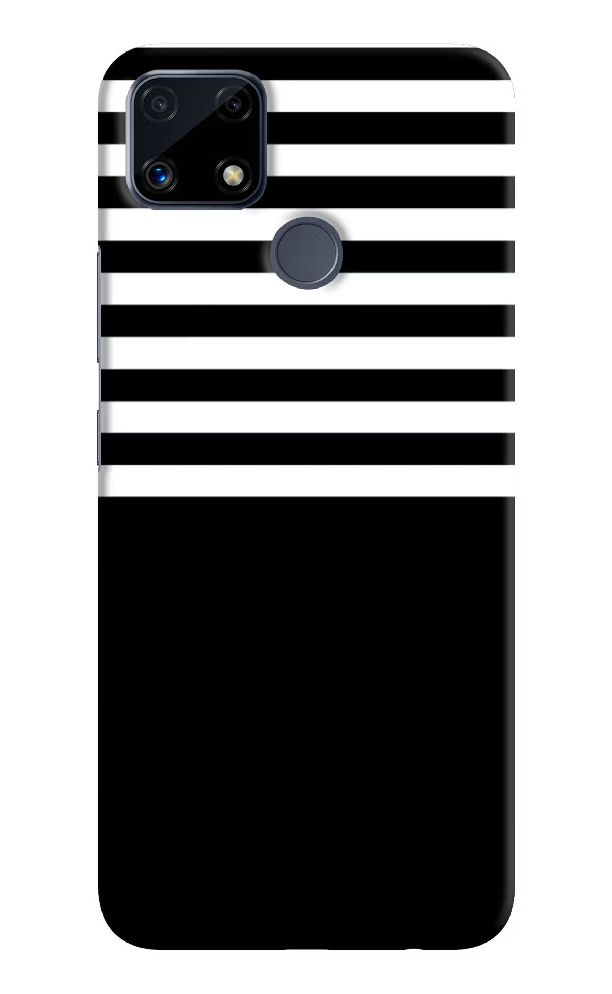 Black and White Print Realme C25/C25s Hard Case Back Cover by Casekaro
