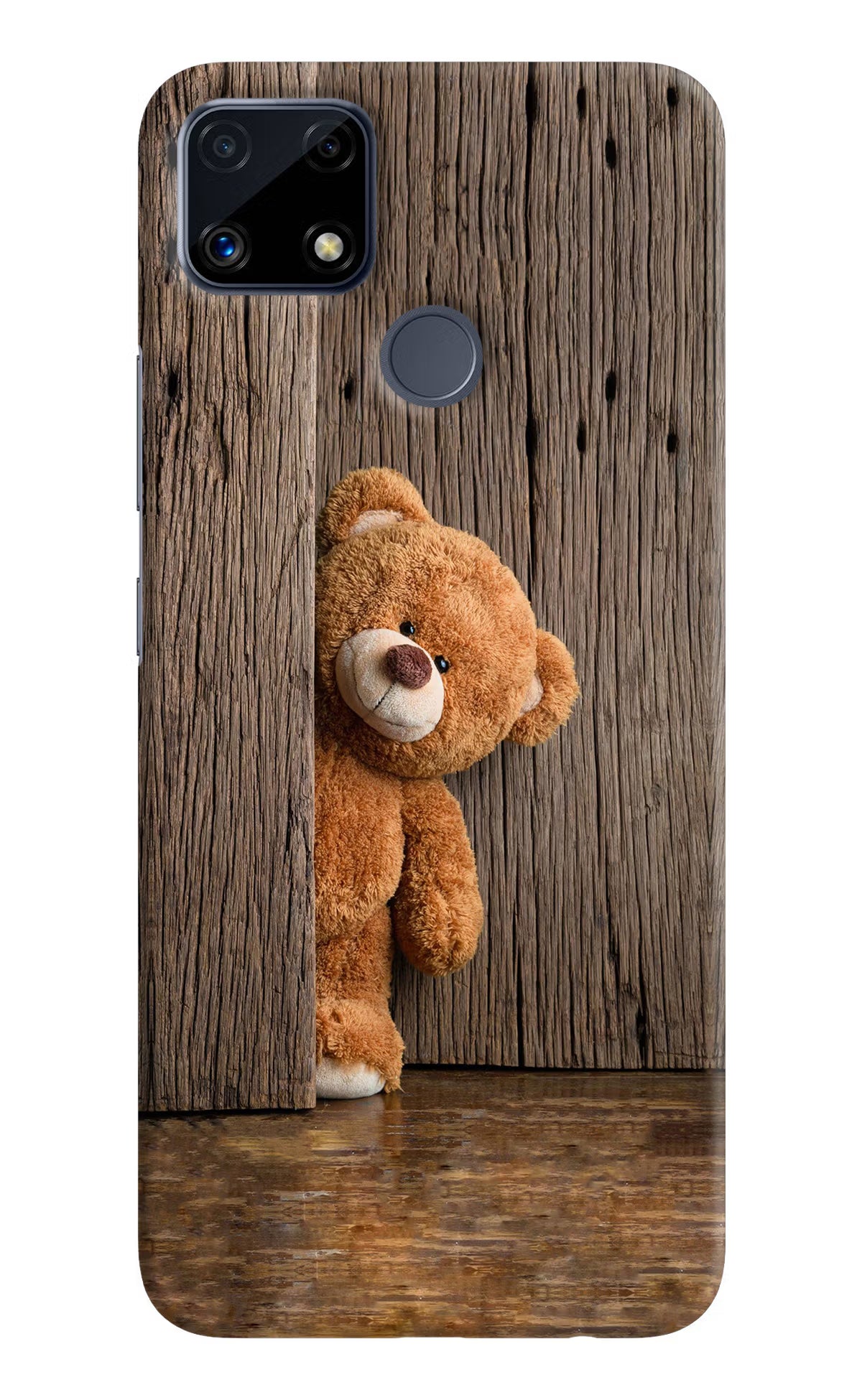 Teddy Wooden Realme C25/C25s Hard Case Back Cover by Casekaro