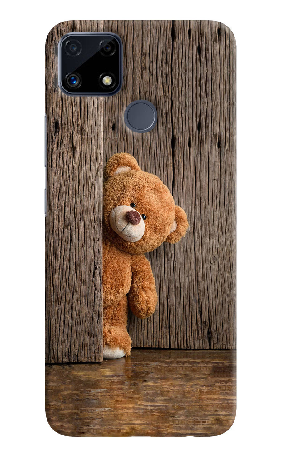 Teddy Wooden Realme C25/C25s Back Cover, Hard case