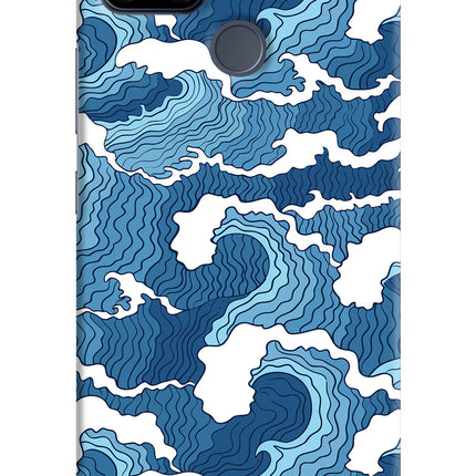 Blue Waves Realme C25/C25s Hard Case Back Cover by Casekaro